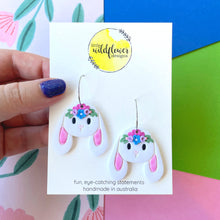 Load image into Gallery viewer, Bunnies, Animal Friends Hoops